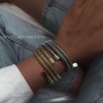 دستبند یونیسکس نقره ای کد 120