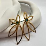 نیم ست گل طلایی کد 214 - Image 2