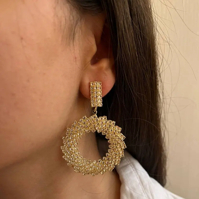 گوشواره مجلسی طلایی کد 225
