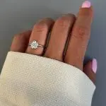 انگشتر تک نگین گل کد 158 - Image 2