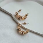 گوشواره گل طلایی کد 169