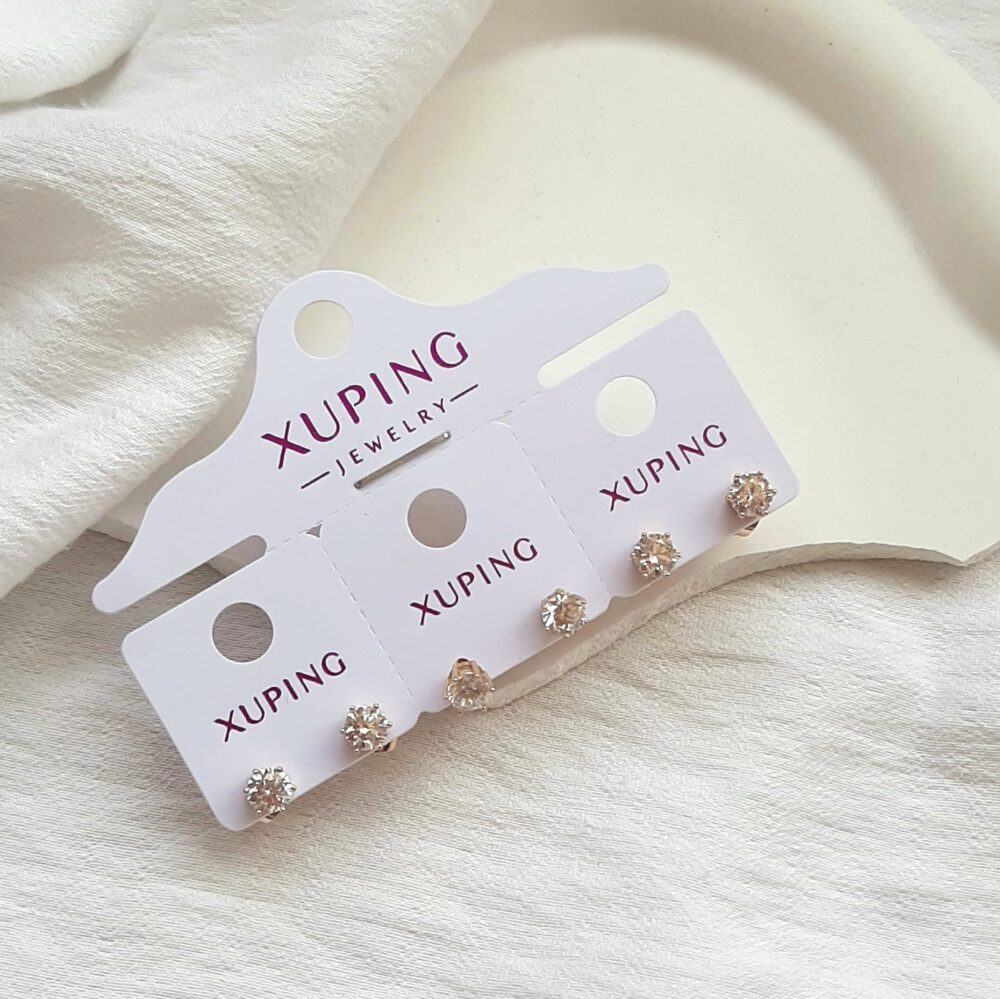 IMG_7853 گوشواره میخی تک نگین کد 233 - Image 1