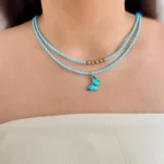 گردنبند دست ساز پروانه آبی